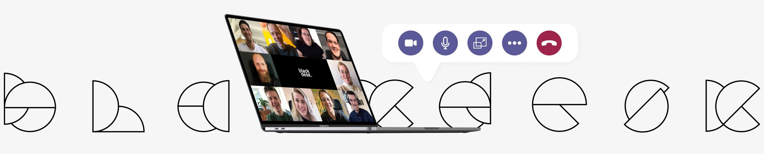 BlackDesk - Team banner op beeld - Thuis werken BlackDesk