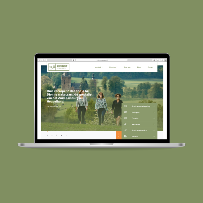 BlackDesk Case - Dionne Makelaars identiteit ontwikkeling webdesign