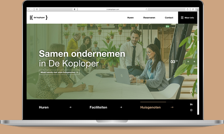 BlackDesk - De Koploper Goes Mockup - website identiteit